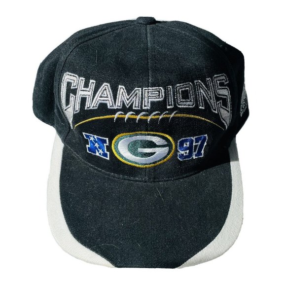 NWOT NFL Pro Line Green Bay Packers 1997 NFC Champions Snapback Suede Deadstock - Picture 1 of 7